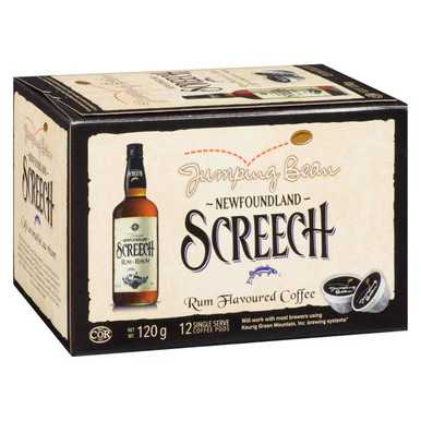 Jumping Bean Newfoundland Screech Rum Flavored Coffee Pods | 12 Count | 100% Arabica | Canadian Coffee | FREE SHIPPING ☕🇨🇦