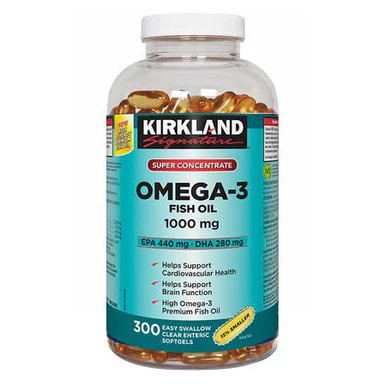 Kirkland Signature Super Concentrate Omega-3 Fish Oil 1000mg 300 Softg
