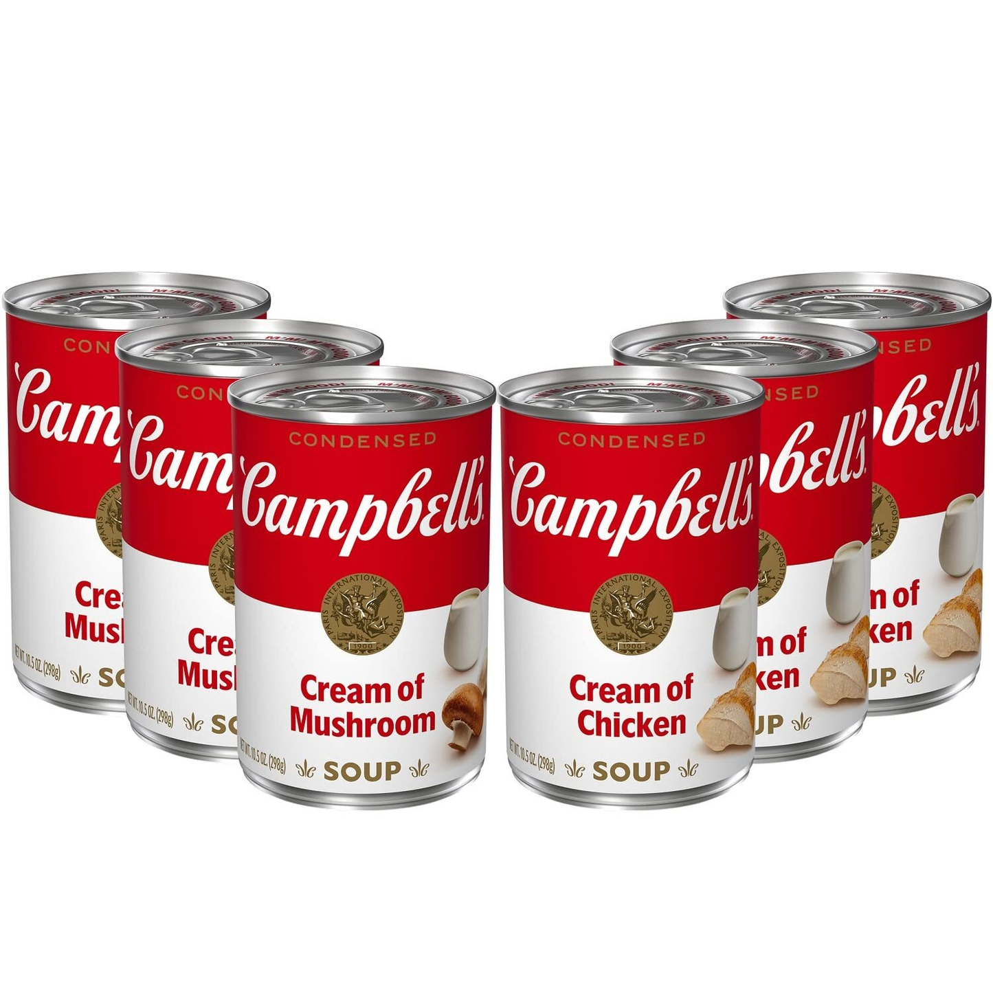 Campbell's Cream of Chicken and Mushroom Soup Variety Pack 6 Cans 10.5 o