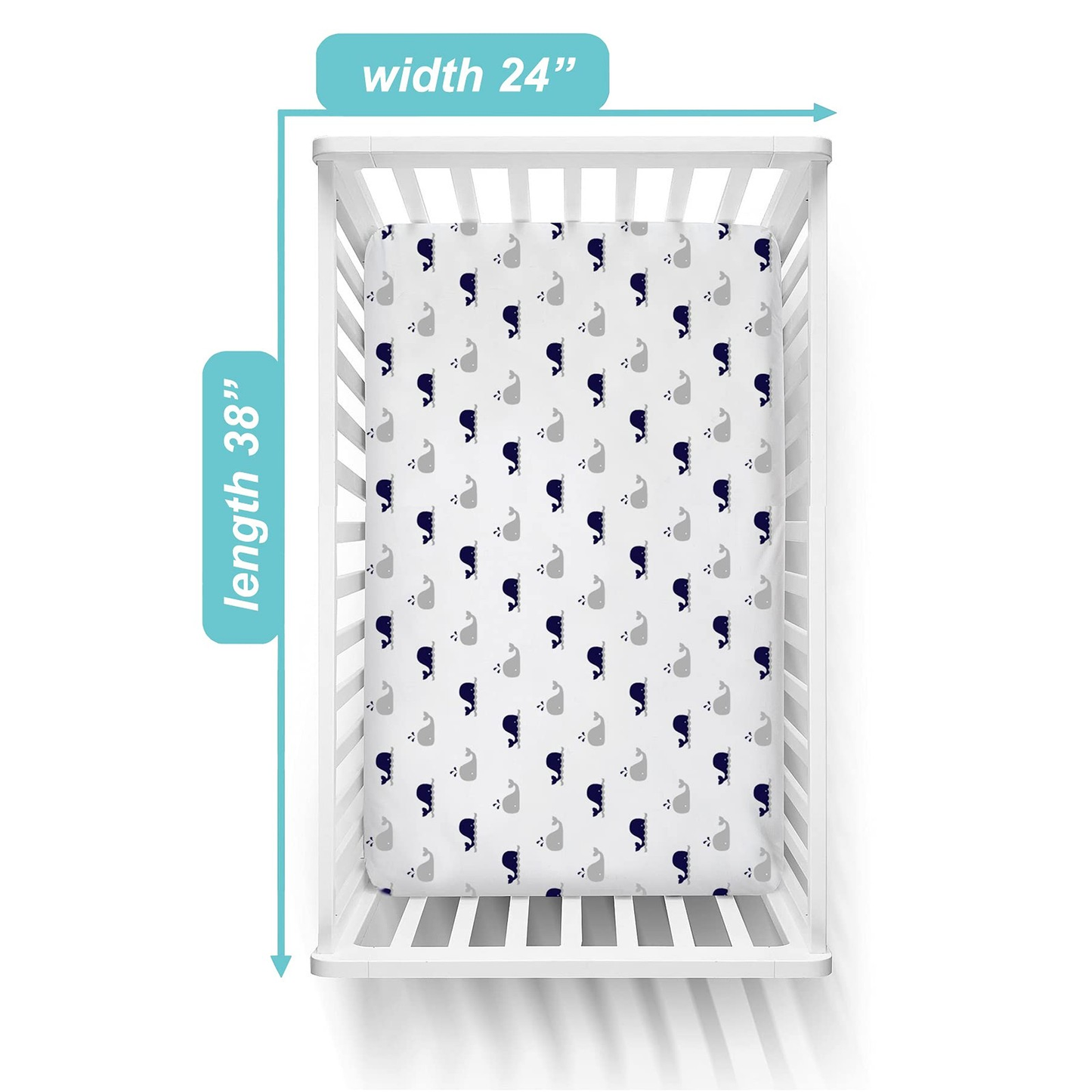 TL Care 2 Pack Printed 100% Natural Cotton Jersey Knit Fitted Portable/Mini-Crib