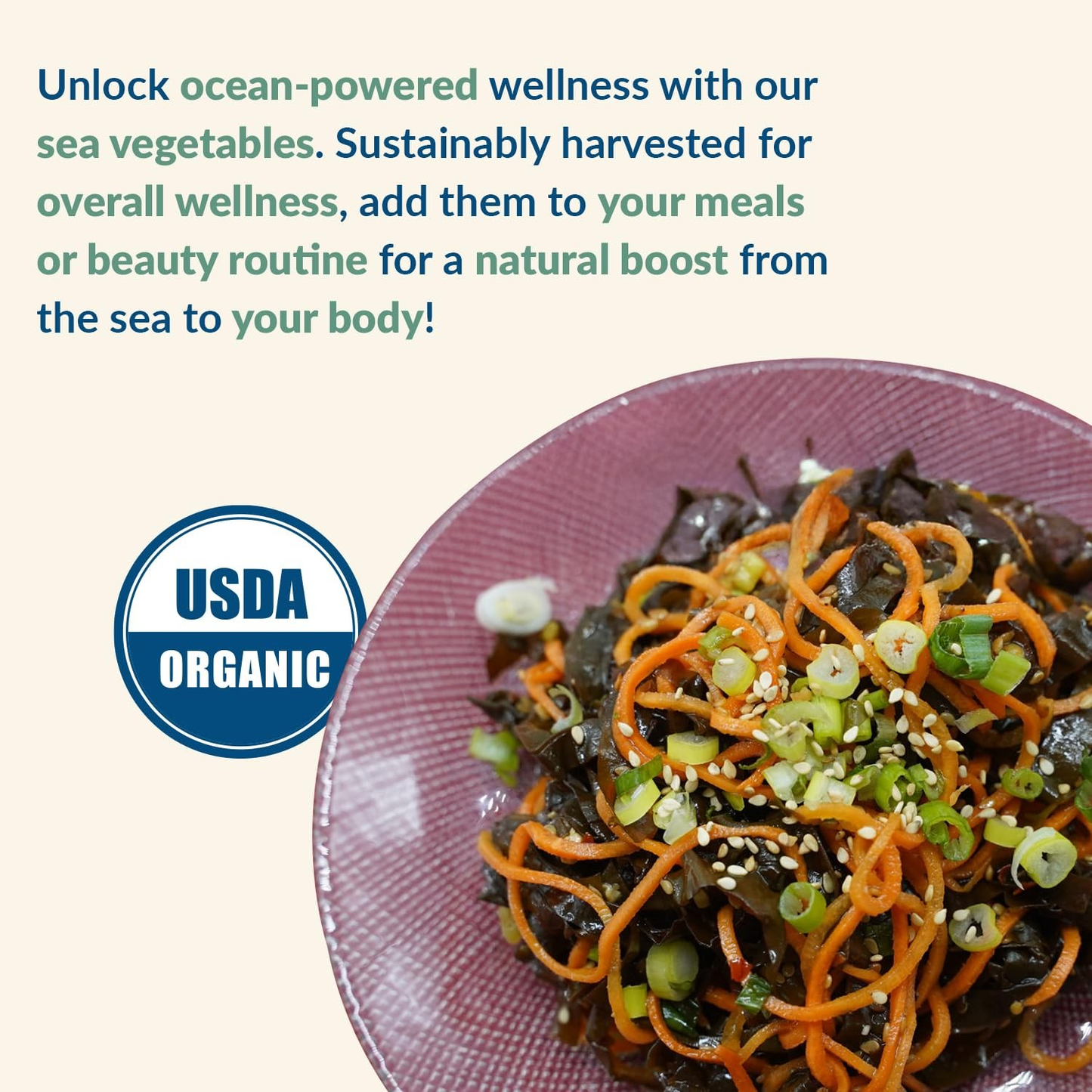 Organic Kelp Granules Pack Of 3 Natural Sea Seasoning Umami Flavor 1.5 Oz