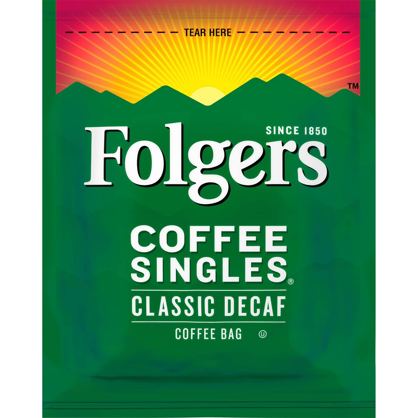 Folgers Classic Decaf Coffee Singles 19 Count Aromatic Flavor 99.7 Caffeine1 Free*Free shipping
