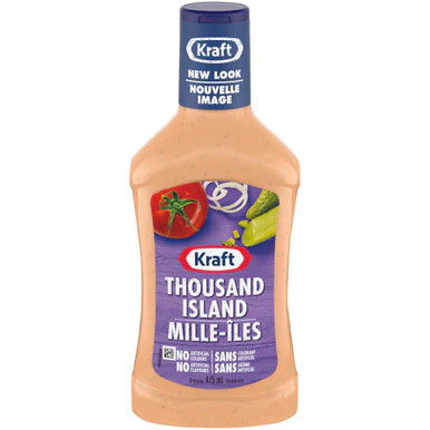 KRAFT Thousand Island Dressing 475 mL (16.1 oz) | Canadian Made | Creamy Salad Dressing | FREE SHIPPING