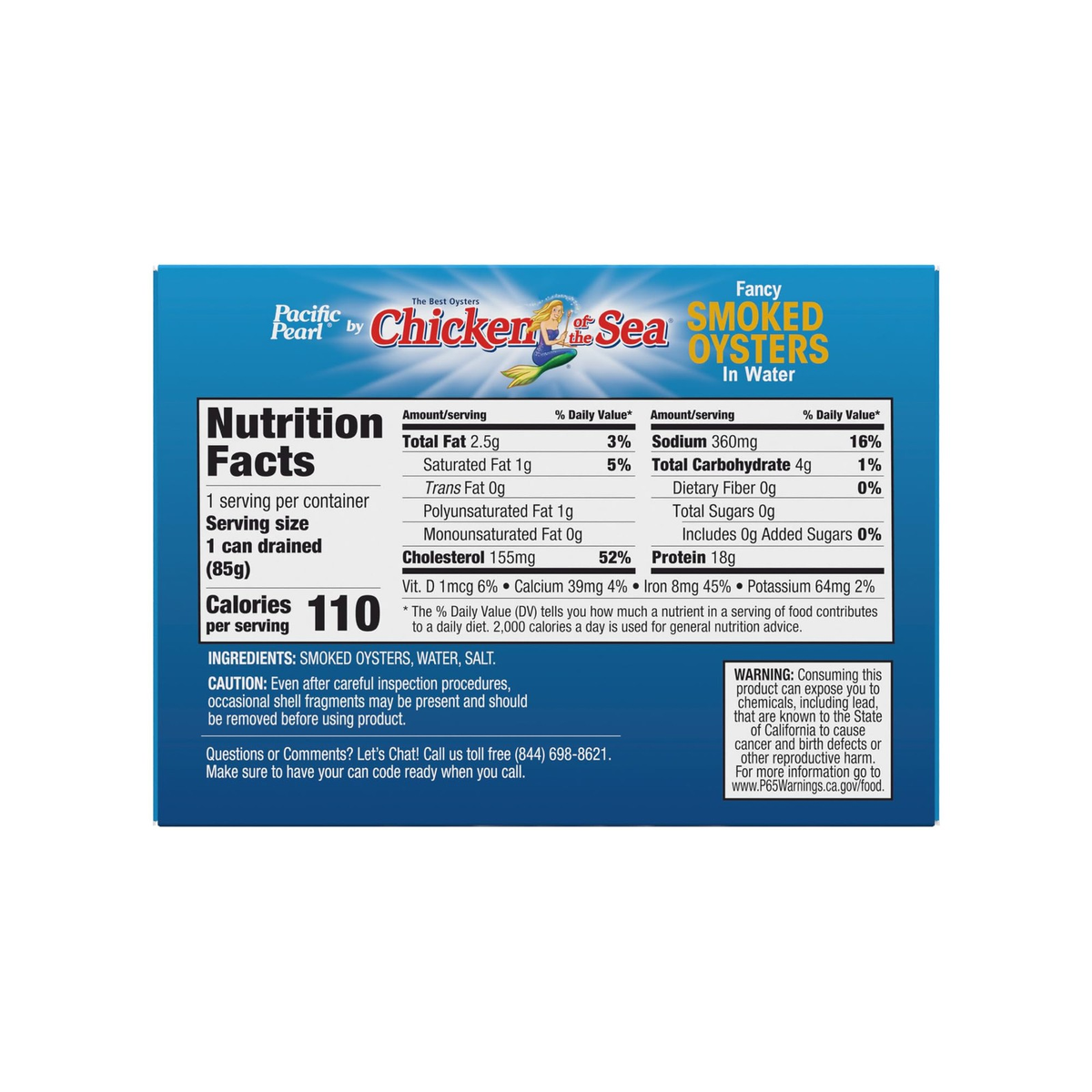 Fancy Smoked Oysters in Water, 3.75 oz | Pack of 12 Canned Seafood