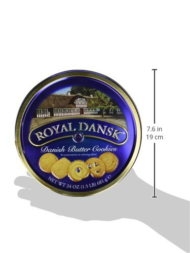Royal Dansk Danish Butter Cookies Assorted Shapes 24 oz | Classic Cookie Tin | Free Shipping