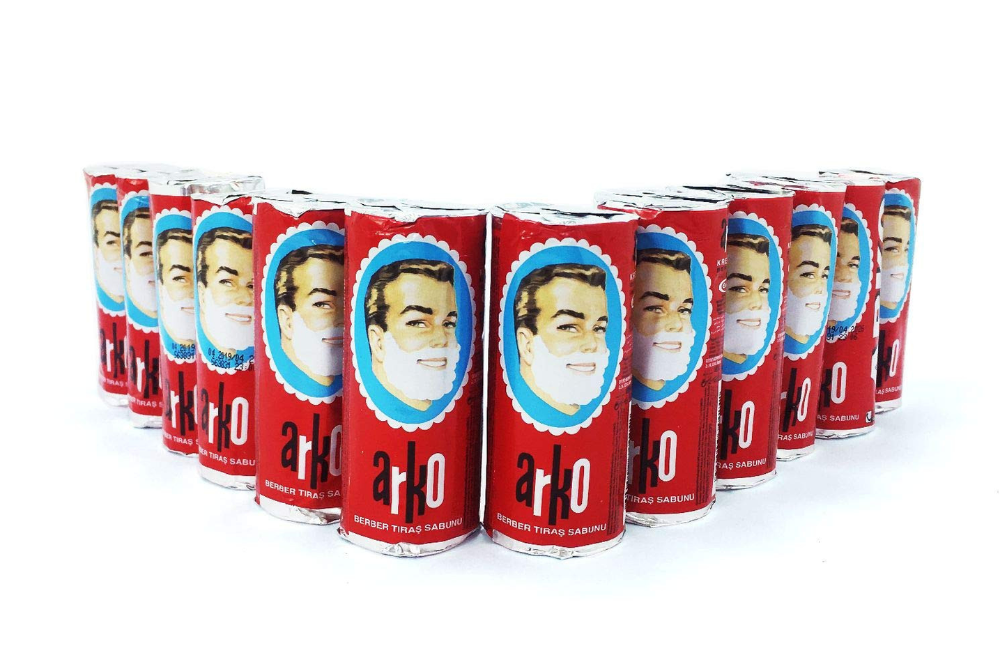 EVYAP Shaving Cream Soap Stick 12-Pack Traditional Wet Shave Cream Soap for Smooth Comfortable Shaving