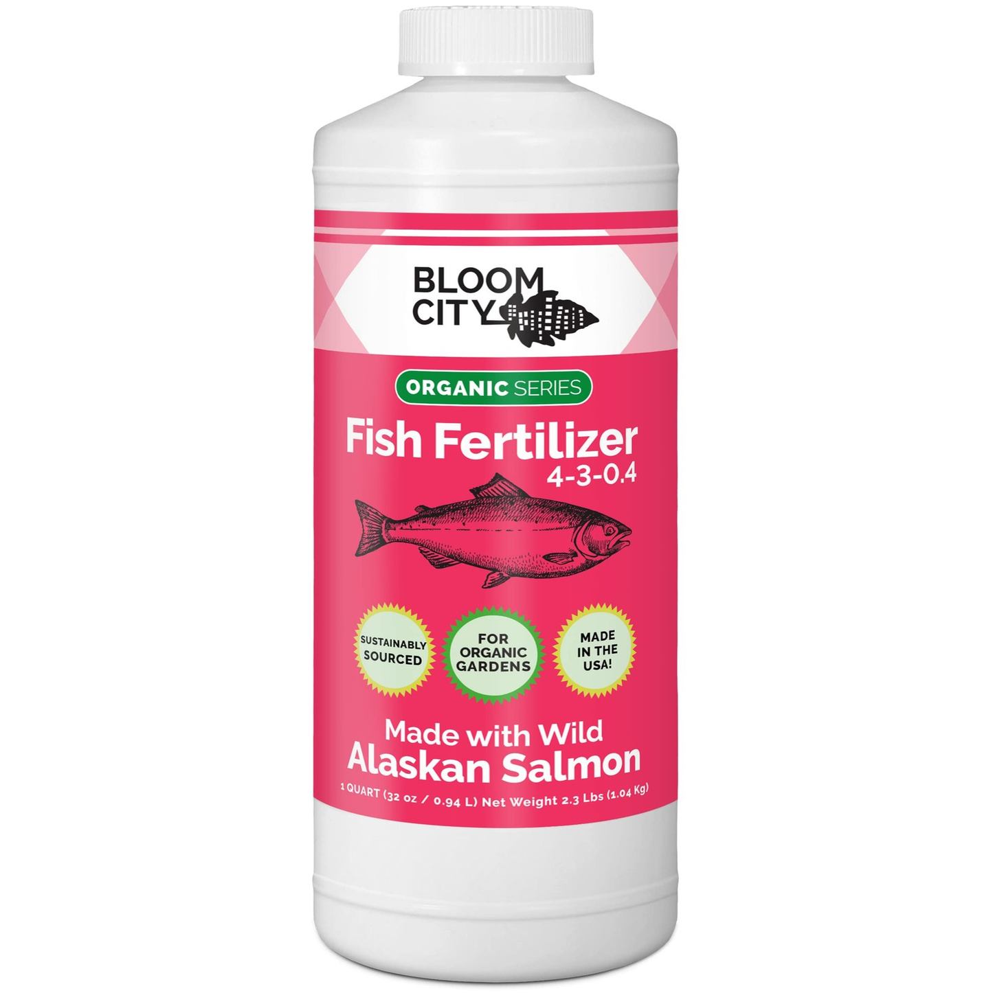 Bloom City 32 oz Salmon Emulsion Fertilizer for Plants Indoor Outdoor Use