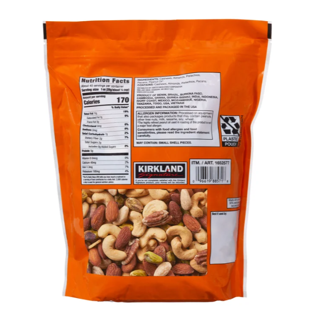 Kirkland Signature Extra Fancy Unsalted Mixed Nuts | 2.5 lbs (40 oz) | Cashews, Almonds, Pistachios & Pecans | FREE SHIPPING 🥜🌰