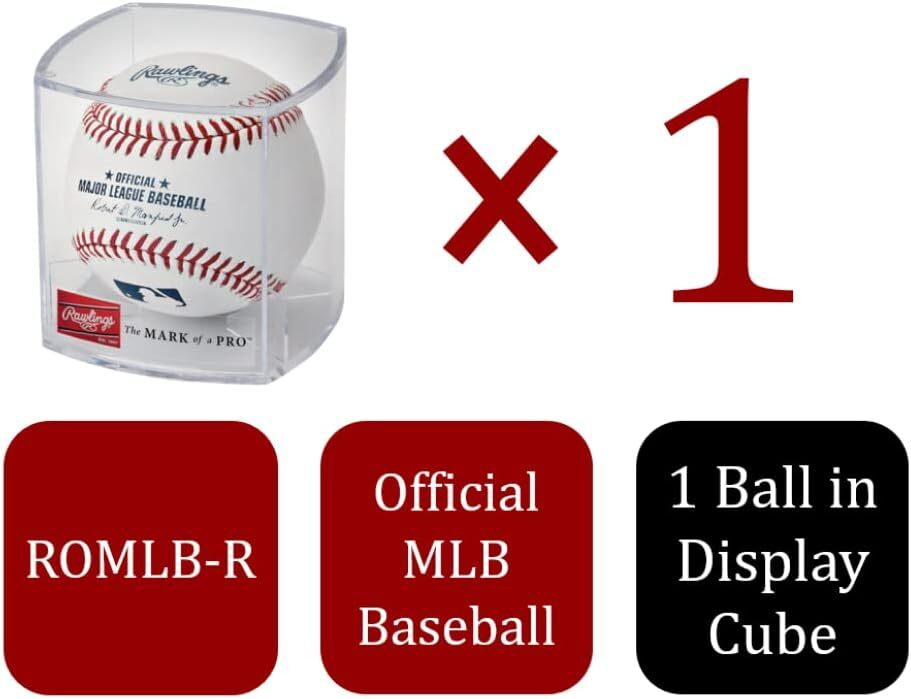 Official 2026 Major League Baseball Game Ball With Display Case And Logo