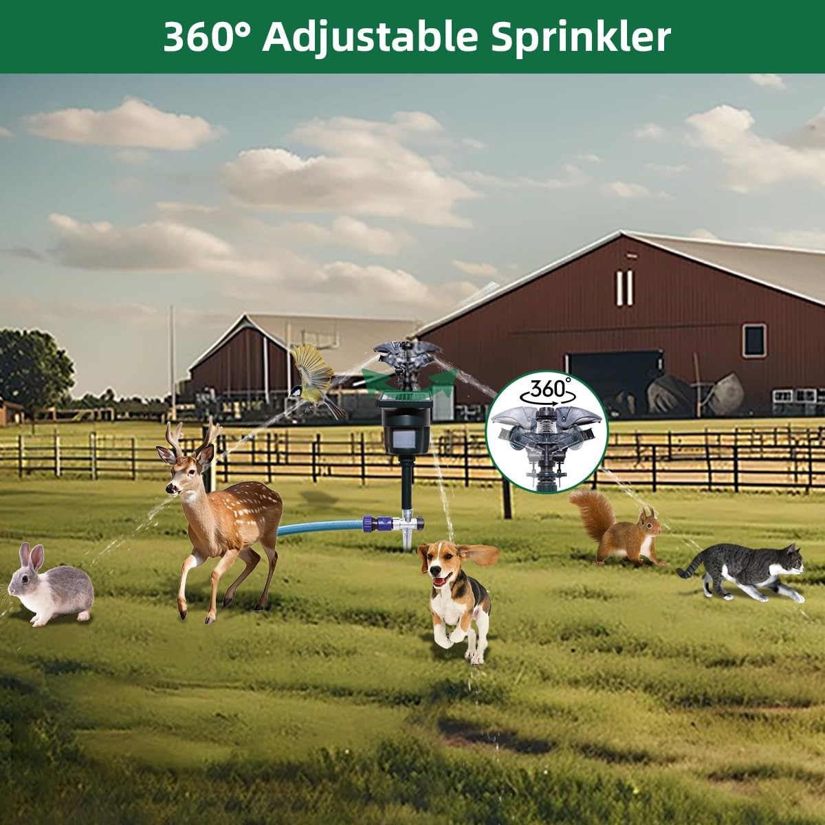 Automatic Motion Sensor Sprinkler for Garden  Water Sprayer with Stake