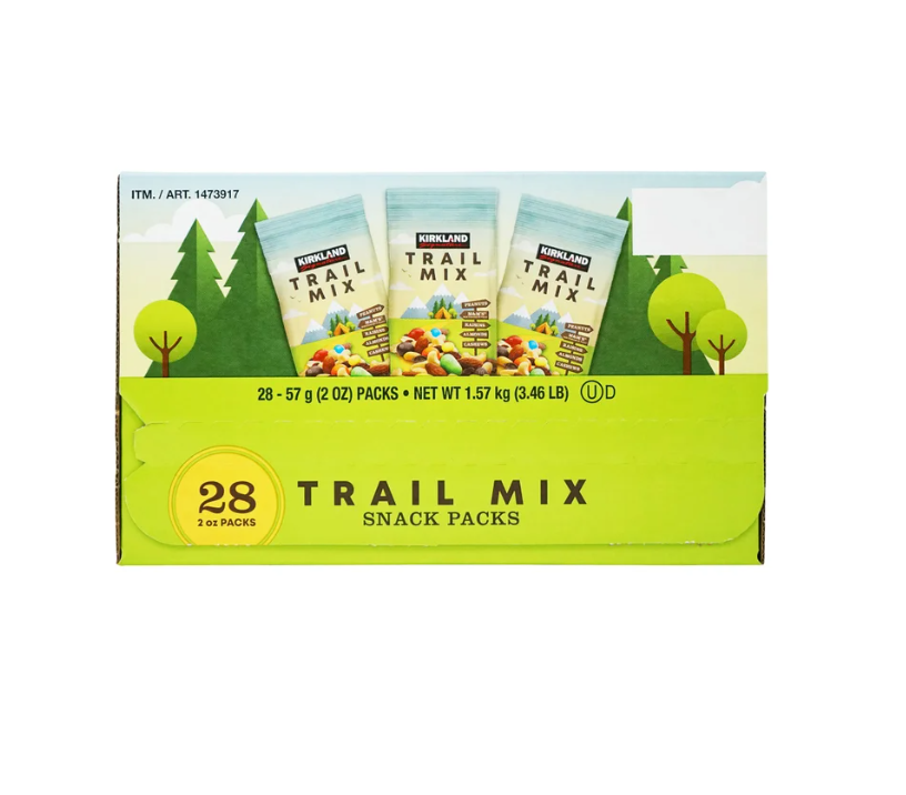 Kirkland Signature Trail Mix Snack Packs, 2 oz, 28-count