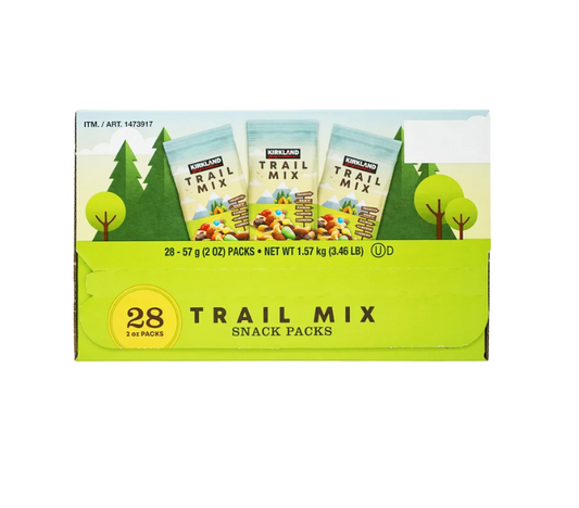 Kirkland Signature Trail Mix Snack Packs, 2 oz, 28-count