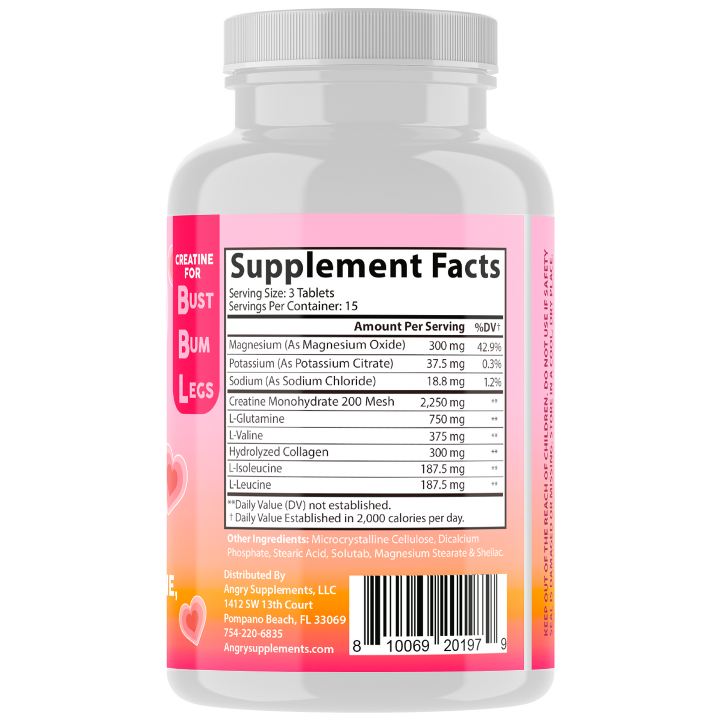 Better Booty BBL Tablets for Women with Creatine – Perfect Peach Glute Builder 45 Capsules | Free Shipping