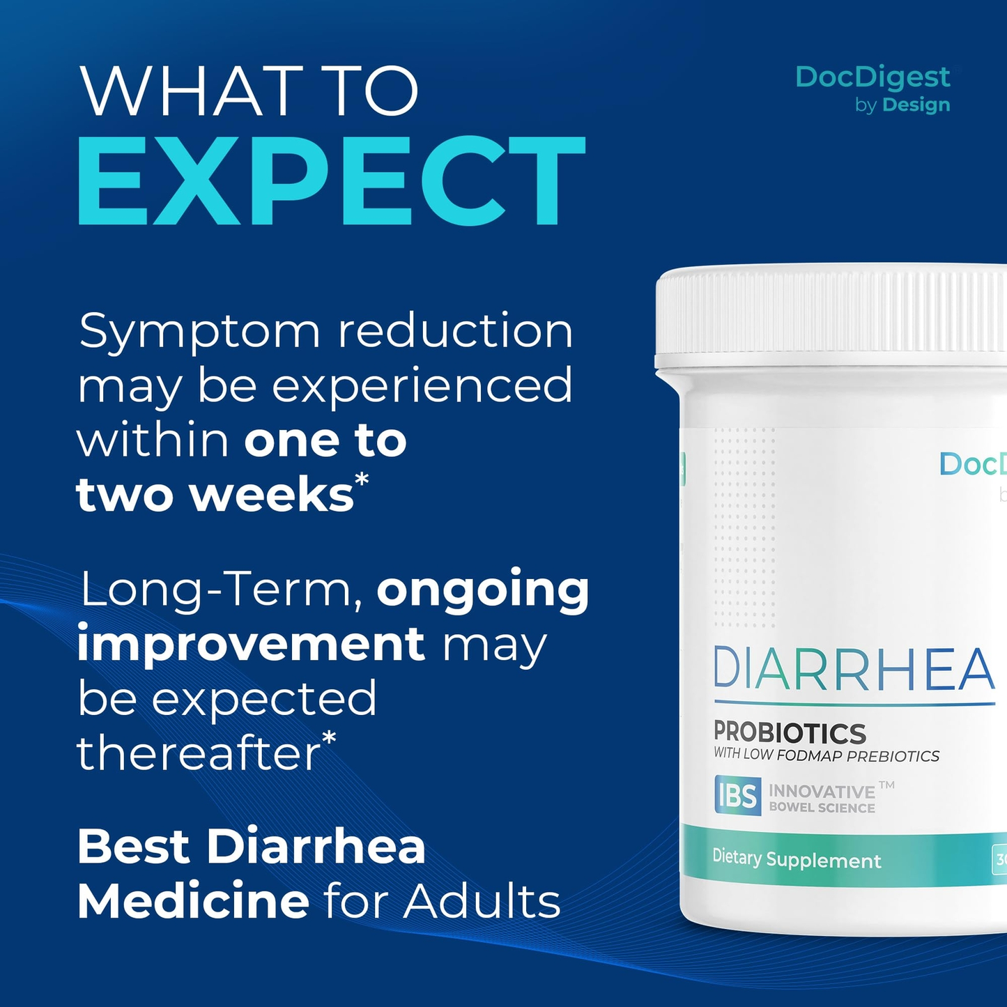 IBS Diarrhea Relief Probiotic Anti Diarrheal Pills for Adults IBS-D Support