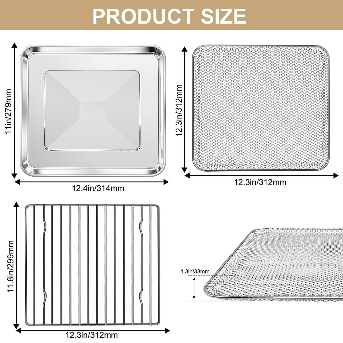 Toaster Oven Replacement Parts for Gourmia GTF7655 GTF7460 GTF7465 GTF7520 Air Fryer Toaster Oven Accessories