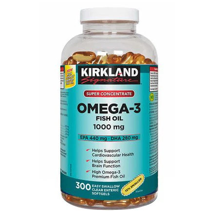 Kirkland Signature Super Concentrate Omega-3 Fish Oil 1000mg 300 Softg