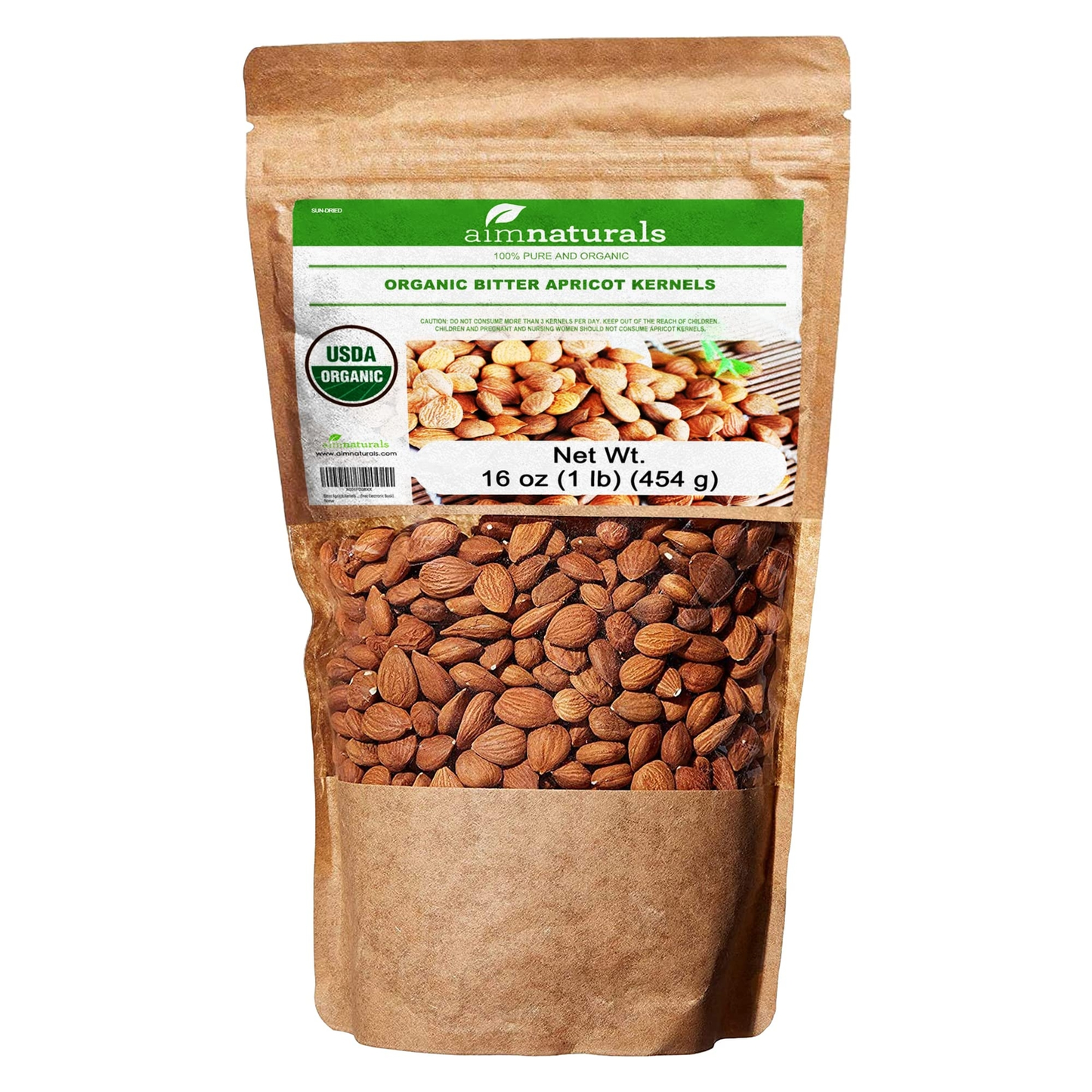 Bitter Apricot Kernels 1LB-100% USDA Certified Organic Bitter Apricot Seeds ...