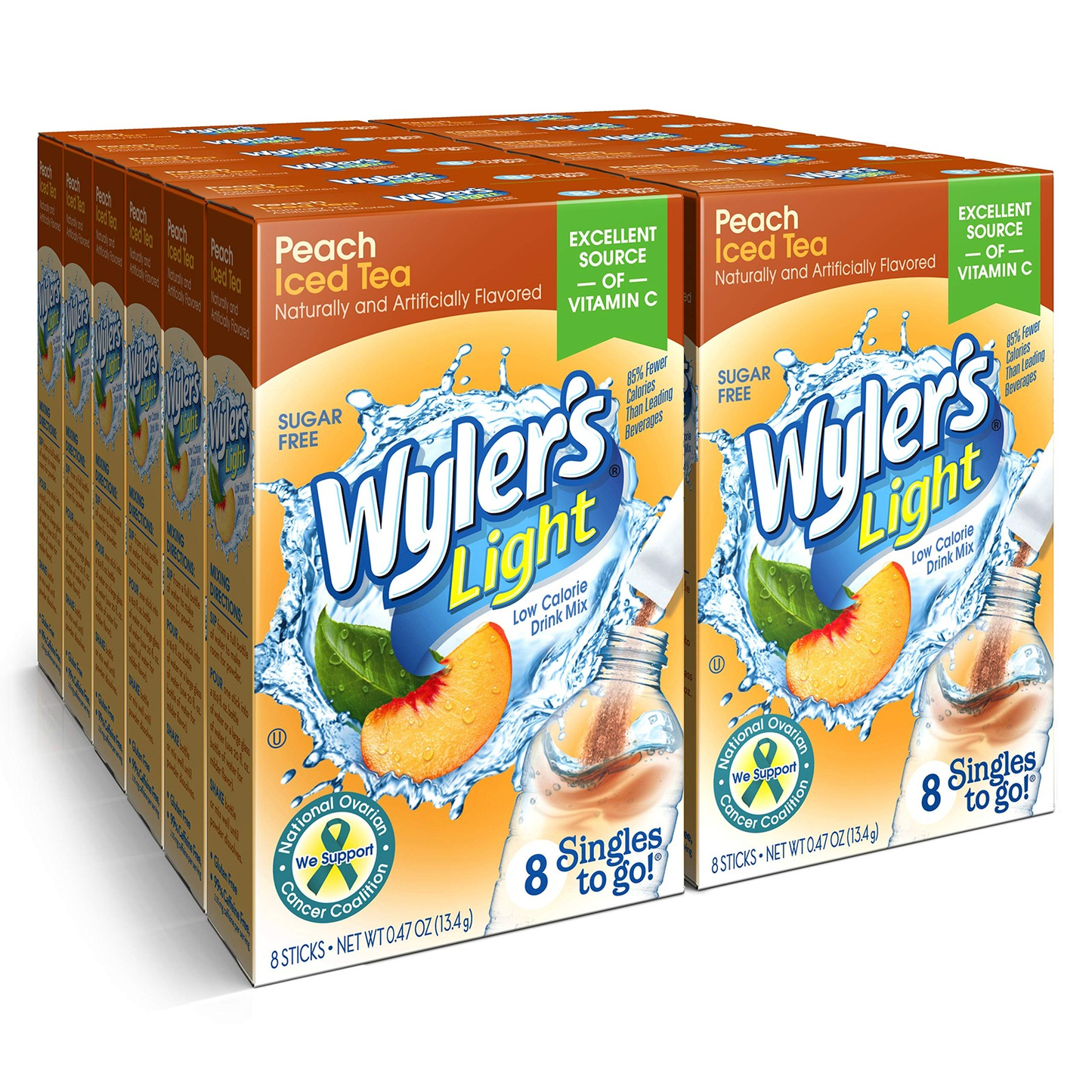 Wyler's Light Singles To Go Water Drink Mix Powder Packets Variety Pack 96 Servings Sugar Free