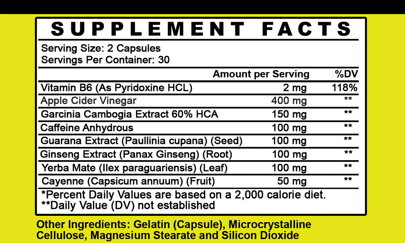 All Natural Energy Booster with Caffeine & Garcinia Cambogia – 2 Packor 5 pack | Metabolism & Daily Energy Support | Free Shipping