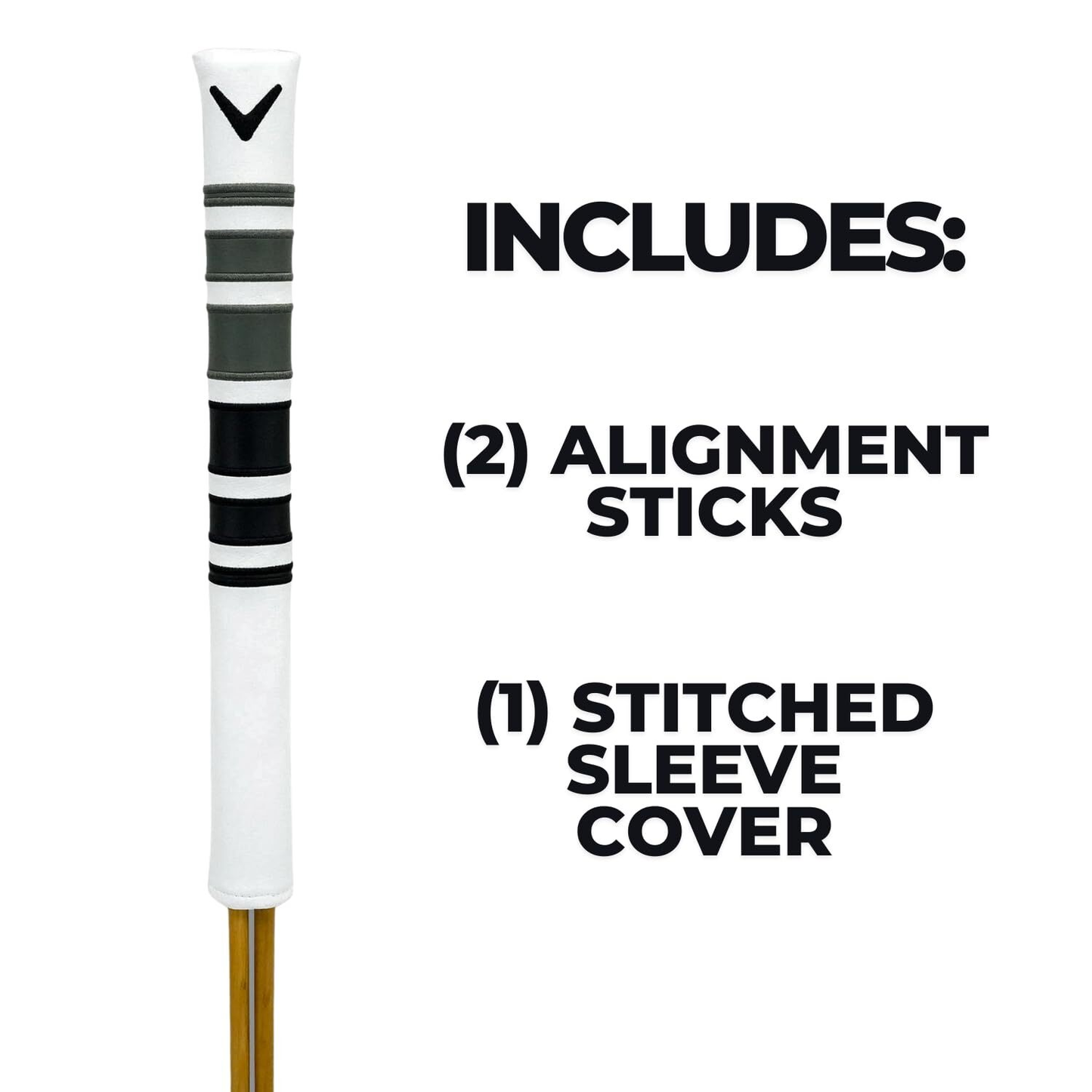 Callaway Heritage Wood Golf Alignment Sticks with Cover