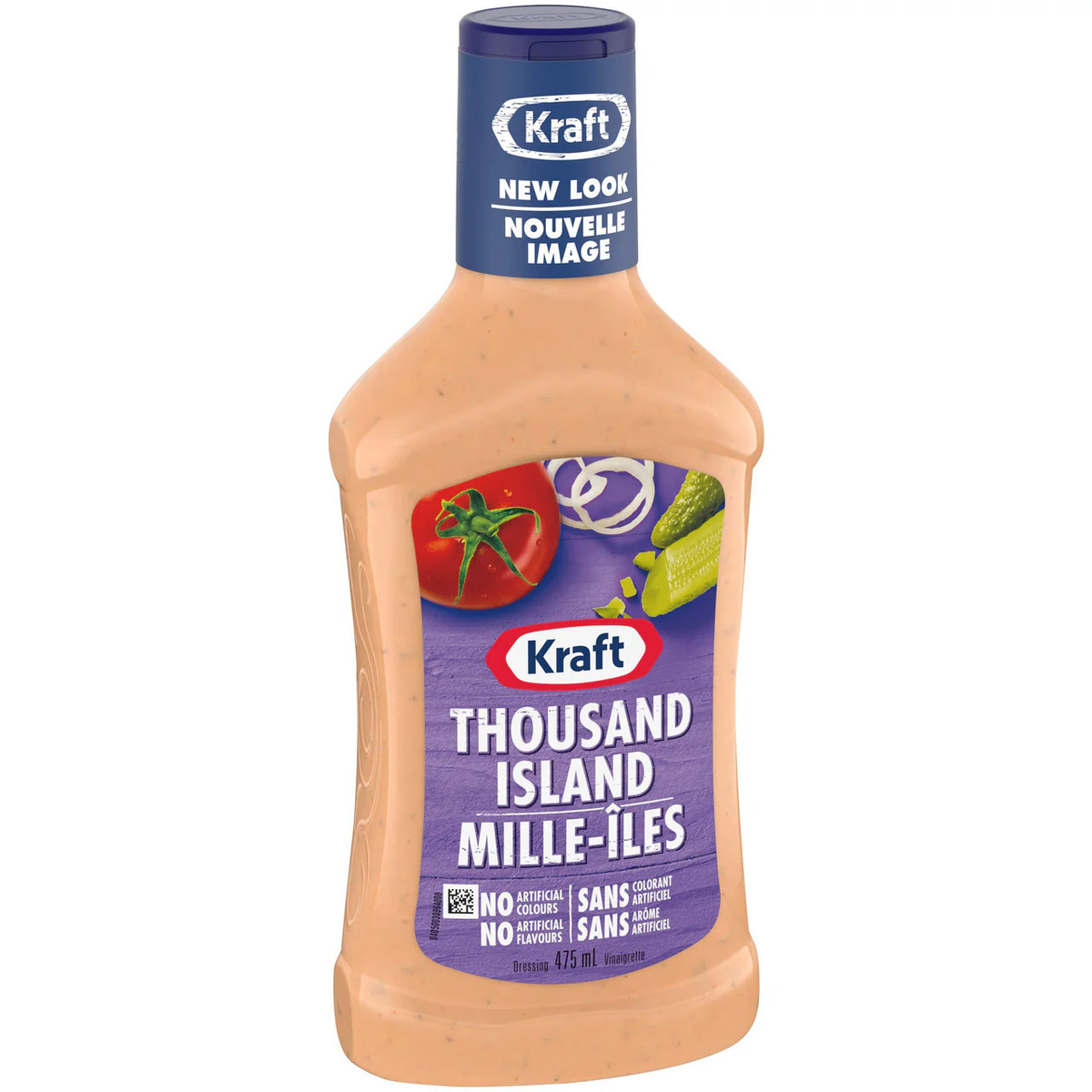 KRAFT Thousand Island Dressing 475 mL (16.1 oz) | Canadian Made | Creamy Salad Dressing | FREE SHIPPING