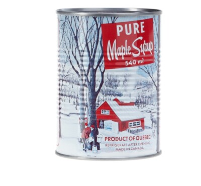 12 Cans of 100% Pure Canadian Maple Syrup 540ml / 18 oz Amber Roast | Free Shipping