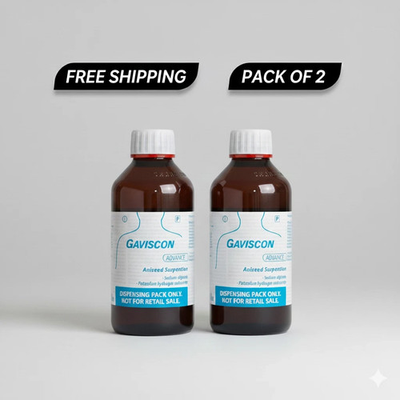 GavisCon Advance Aniseed Oral Suspension 500ml (Pack of 2) – Long-Lasting Heartburn Relief